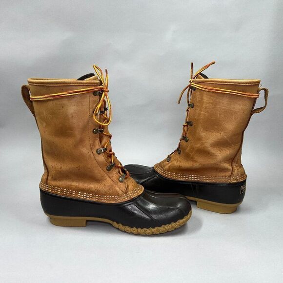 L.L. Bean Men's Size 9 8" Gore-Tex Insulated Brown Leather Bean Boots - Picture 8 of 14